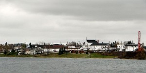 The town of Wawa, as seen from the other side of Lake Wawa.